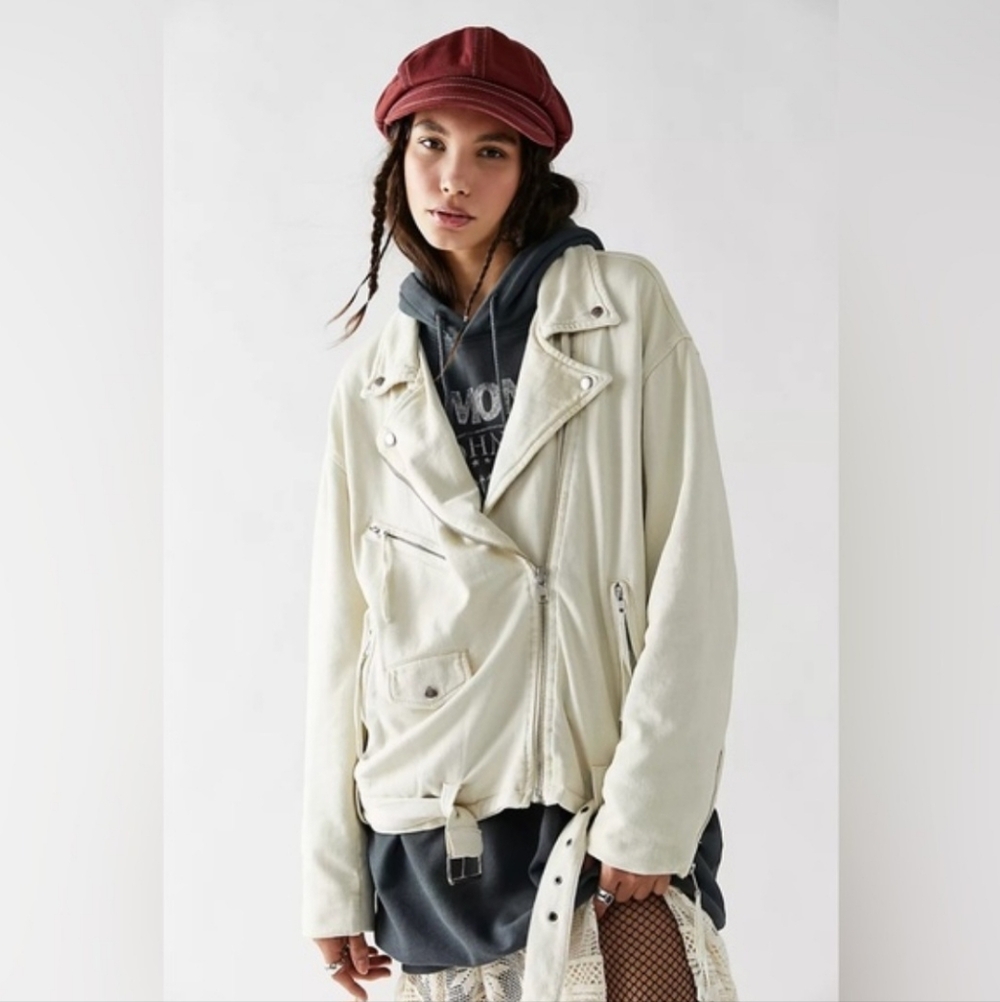 Free People Rebel Rebel Knit Moto Jacket